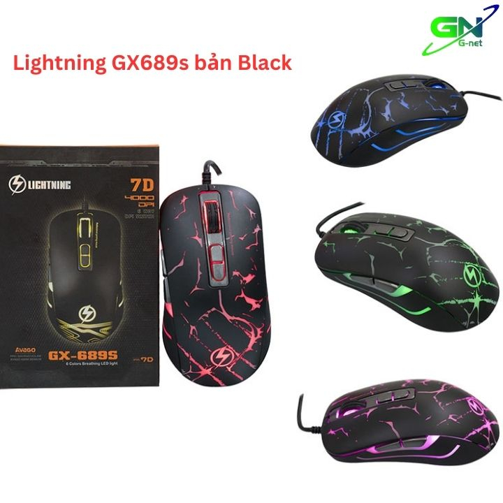 Chuột gaming Lightning GX689S 4000DPI