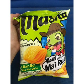 Snack khoai tây mai rùa 4 lớp vị bắp bơ kiểu hàn quốc orion masita