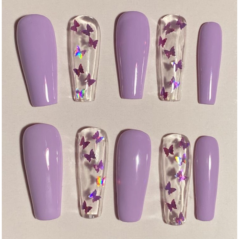 Nailbox thủ công tím mix