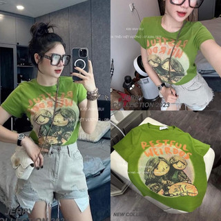 Áo croptop màu xanh bơ siêu hot