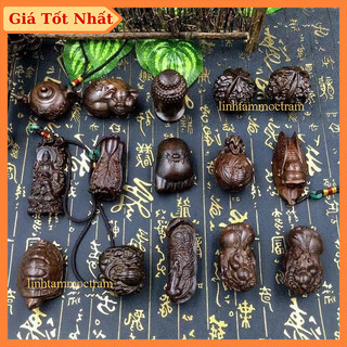 Tượng gỗ mini để bàn Tượng phật giáo, quan âm, kỳ lân, thiềm thừ trang trí phong thủy