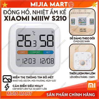 Nhiệt ẩm kế Xiaomi MIIIW S210, đồng hồ thông minh màn hình lớn rõ nét, hiển thị 5 loại thông tin, cảm biến siêu nhạy