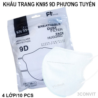 Combo 10 chiếc khẩu trang 9D Phương Tuyến