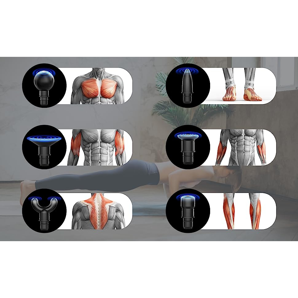 Máy massage cầm tay JX 703Pro  ZiDan cao cấp  đấm lưng mát xa trị liệu cổ vai gáy 6 đầu 30 chế độ