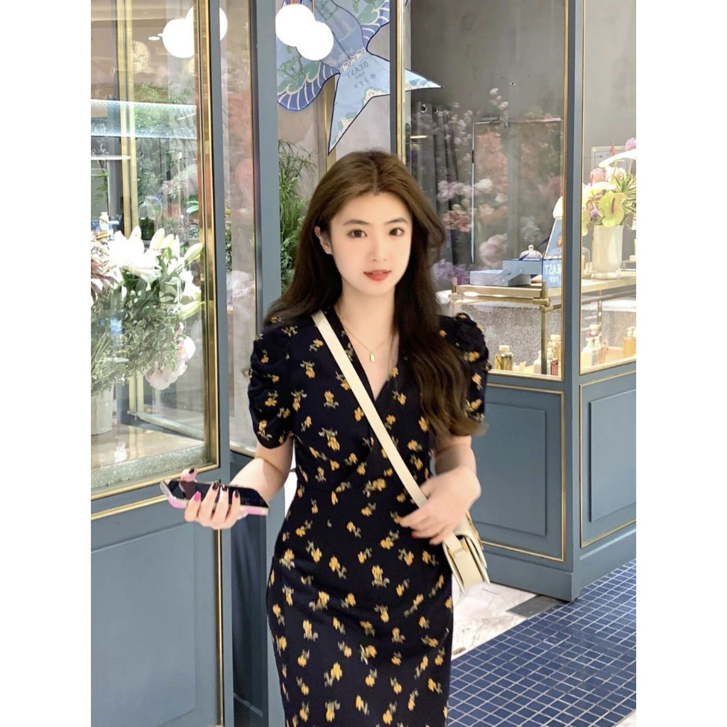 VÁY HOA NHÍ THẮT EO