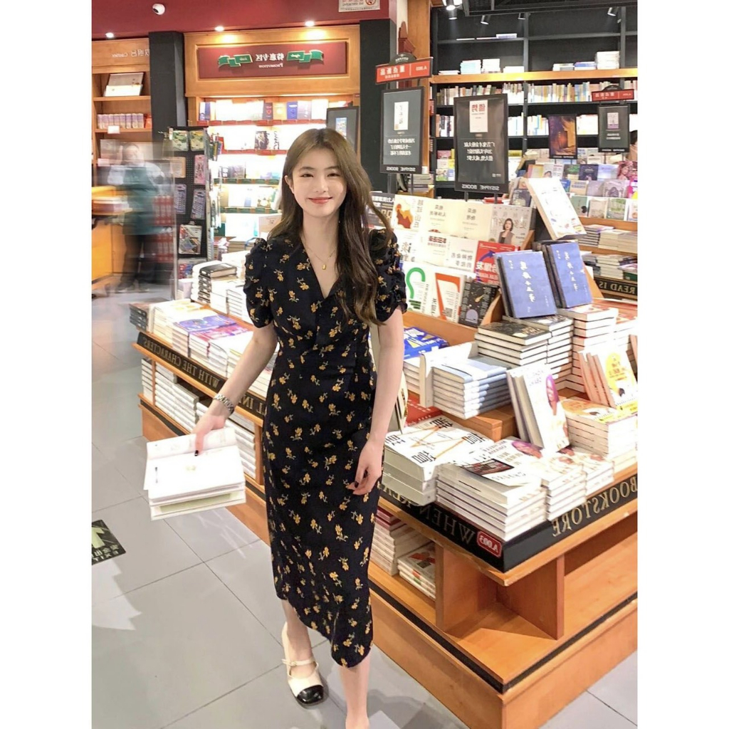 VÁY HOA NHÍ THẮT EO