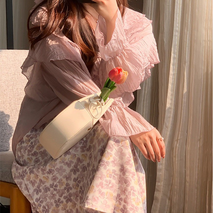 CHÂN VÁY MIDI HOA TÍM