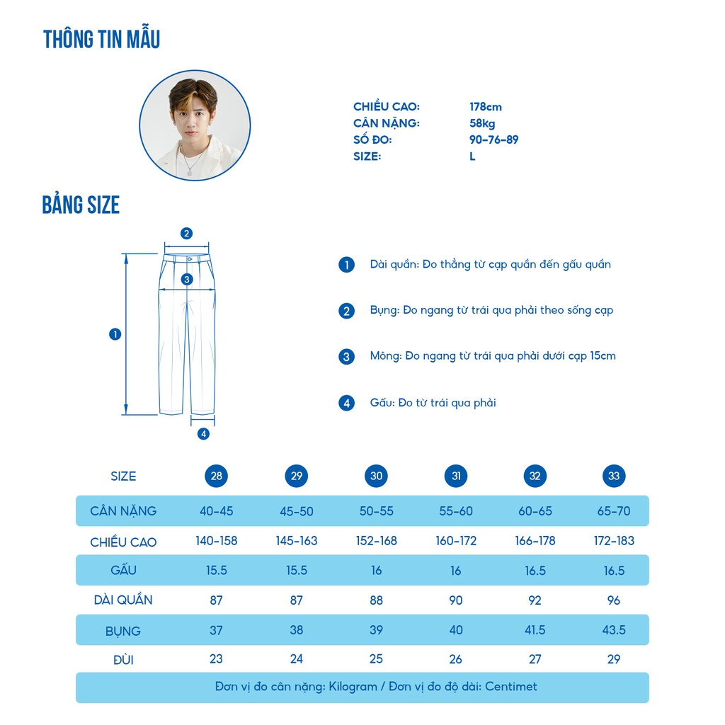 Quần Âu Nam MANDO Công Sở Ống Côn Vải Tuyết Mưa Không Nhăn Cao Cấp Form Đứng Basic Unisex Thời Trang Hàn Quốc QAN01