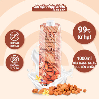 Sữa Hạt Hạnh Nhân Nguyên Chất 137 Degrees (Hộp 1000ML)