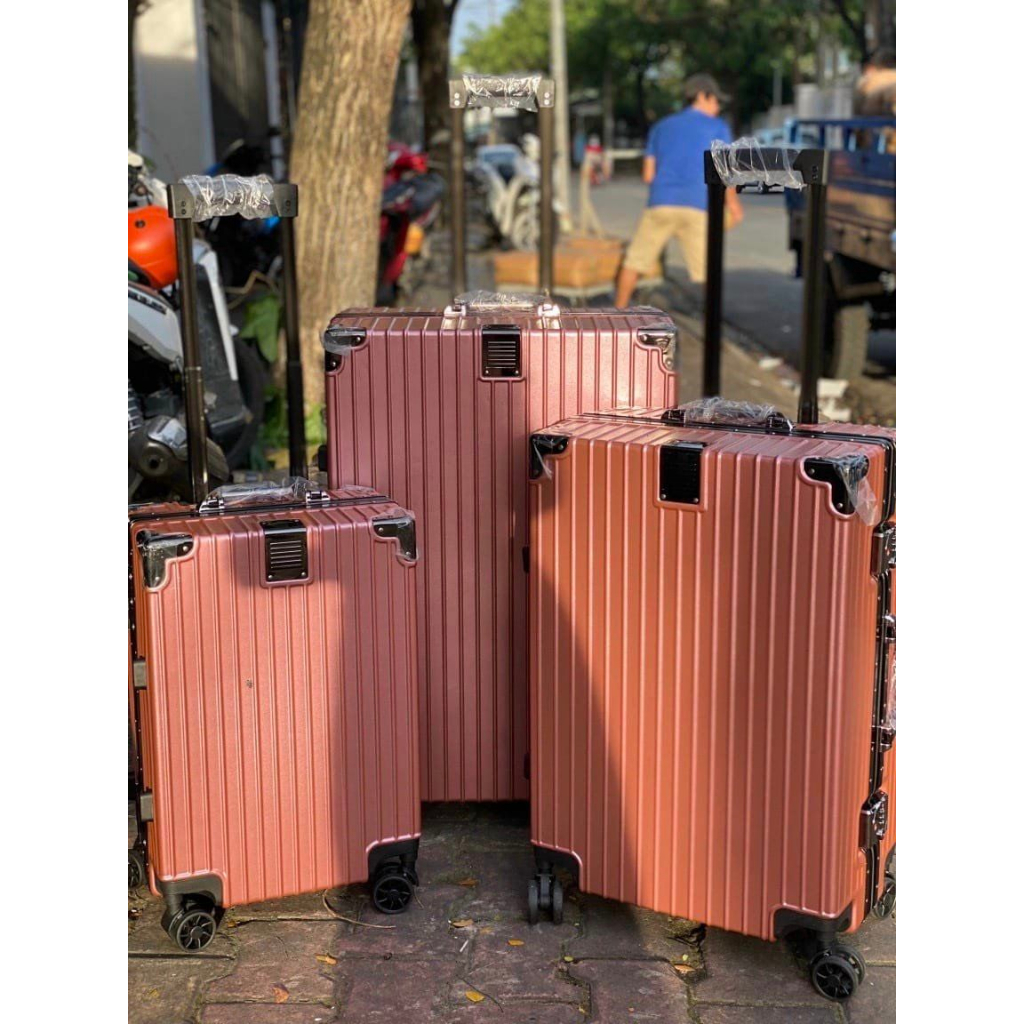 - Vali khung nhôm khóa sập cao cấp size đại 28 inch, 4 góc kim loại chống va đập