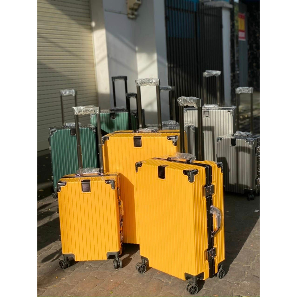 - Vali khung nhôm khóa sập cao cấp size đại 28 inch, 4 góc kim loại chống va đập