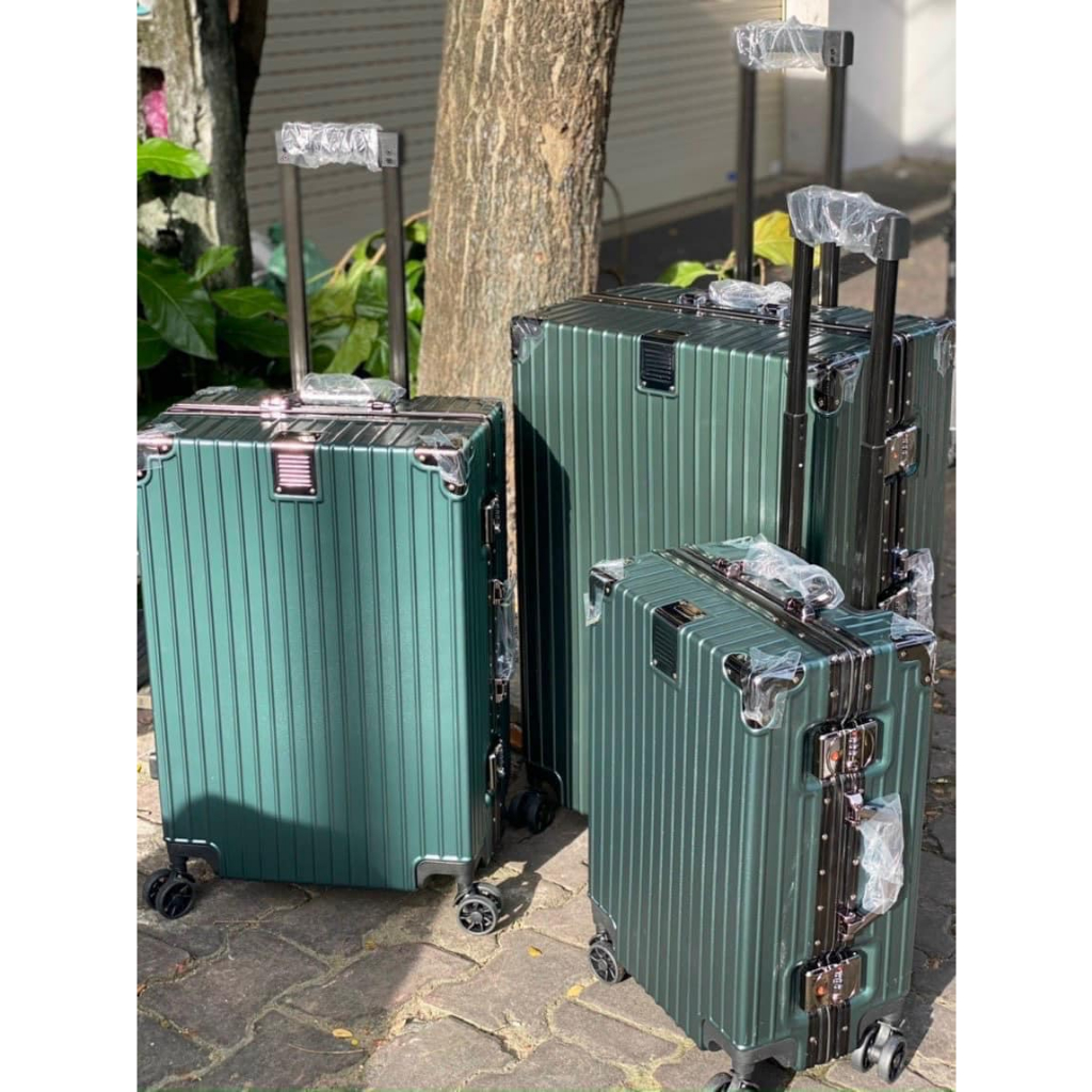 - Vali khung nhôm khóa sập cao cấp size đại 28 inch, 4 góc kim loại chống va đập