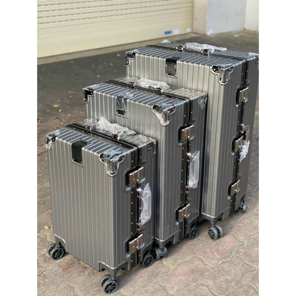 - Vali khung nhôm khóa sập cao cấp size đại 28 inch, 4 góc kim loại chống va đập