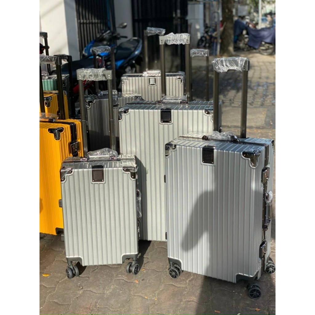 - Vali khung nhôm khóa sập cao cấp size đại 28 inch, 4 góc kim loại chống va đập