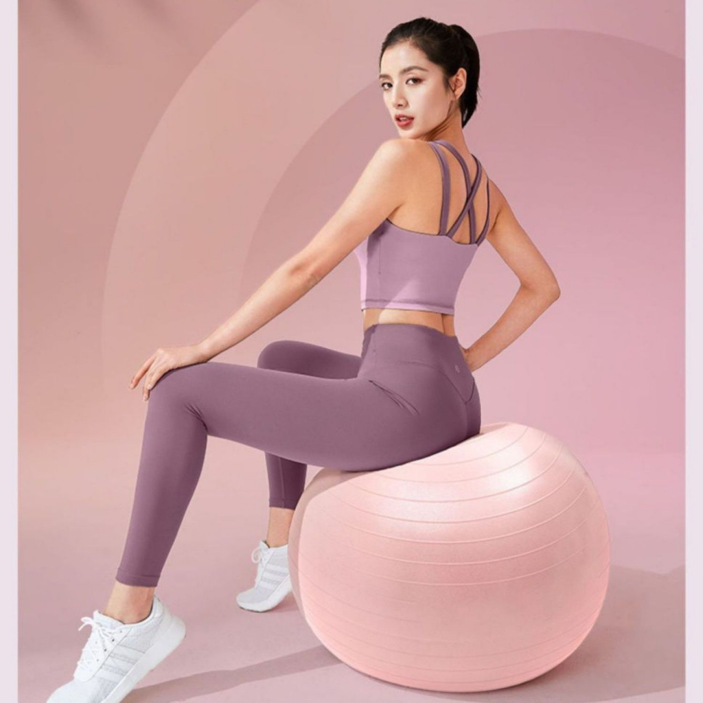 Bóng Tập Yoga Gym Size 65CM Hỗ Trợ Đa Dạng Các Bài Tập Yoga Tại Nhà Tặng Kèm Bơm Chân Không