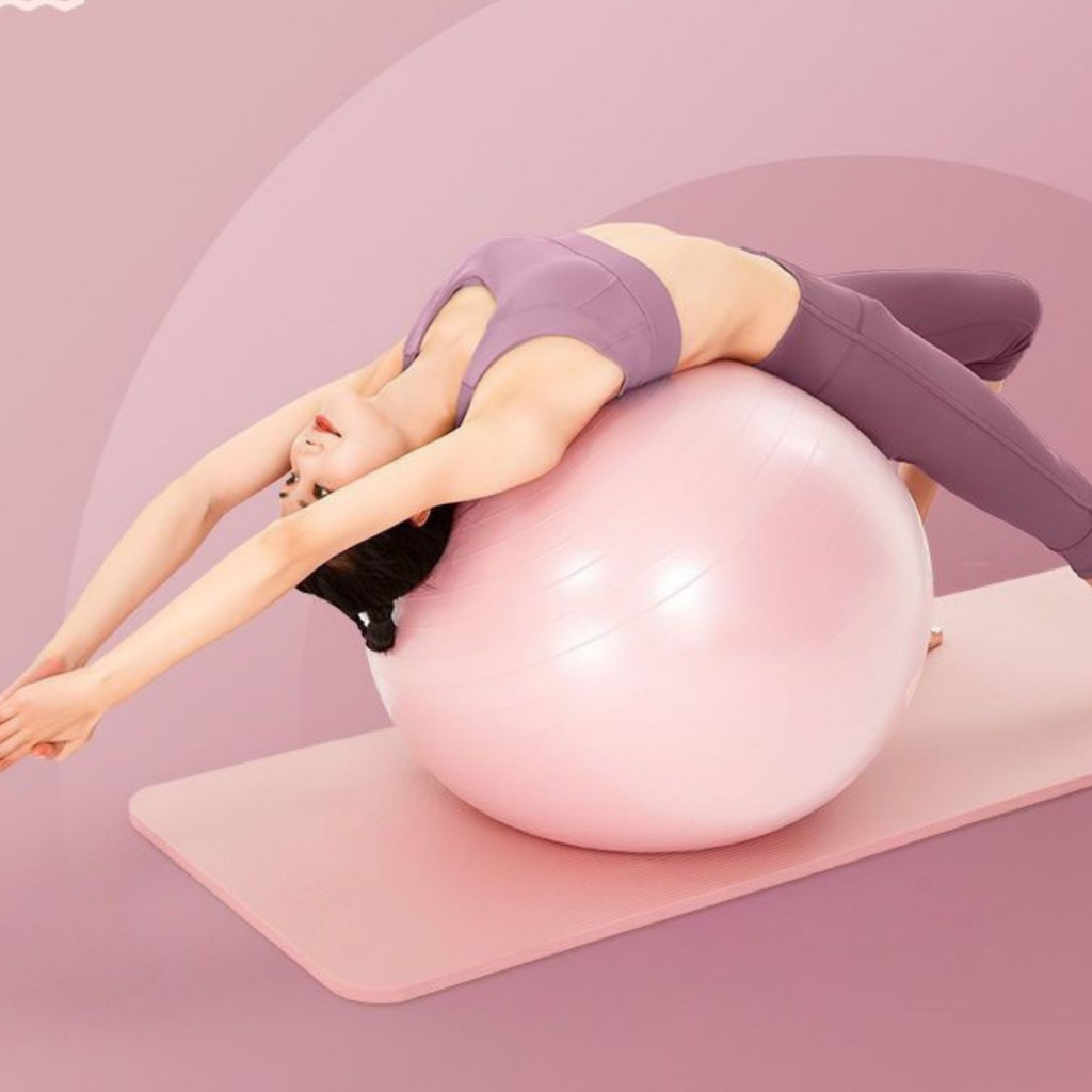 Bóng Tập Yoga Gym Size 65CM Hỗ Trợ Đa Dạng Các Bài Tập Yoga Tại Nhà Tặng Kèm Bơm Chân Không