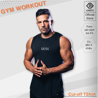 Áo ba lỗ tập gym nam LIKEFIT form sát nách vải cotton co dãn 4 chiều MAN (Thanh lý xả kho)