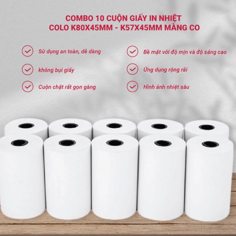 THÙNG GIẤY IN NHIỆT K57 100 CUỘN