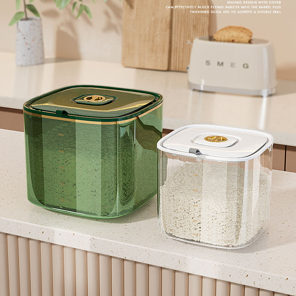 Thùng Đựng Gạo Thông Minh Nhựa Cứng, Hộp Đựng Gạo Chống Mối Mọt Chống Ẩm Mốc 2 Màu