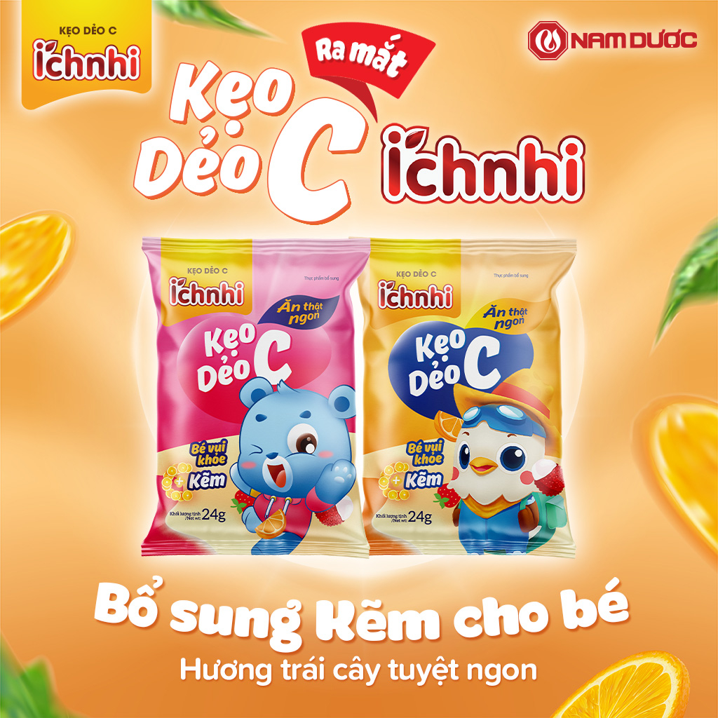 Combo 5 dây Kẹo dẻo lợi khuẩn Ích Nhi (dây 10 gói) chứa lợi khuẩn bacillus subtilis hỗ trợ tiêu hóa, tăng hấp thu