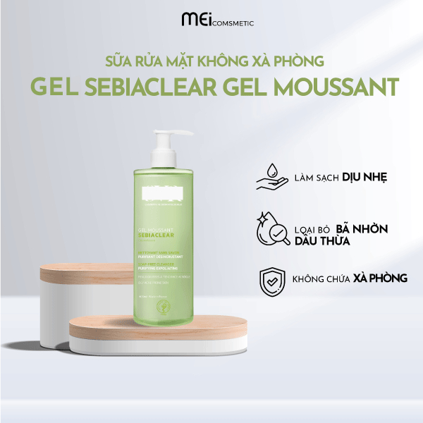 Sữa Rửa Mặt S.v - R Sebiaclear Gel Moussant Dành Cho Da Dầu Mụn (Hàng Pháp)