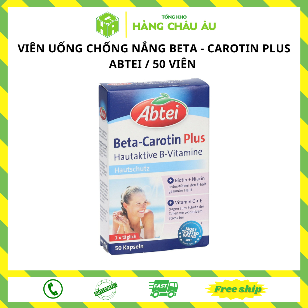 Viên uống chống nắng beta- carotine plus Abtei nội địa Đức / 50 viên