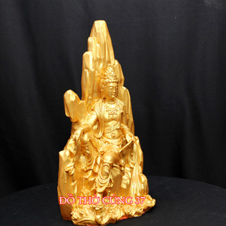 [ Cao 26 cm ] Tượng quan âm tự tại [ Bột đá + composite ]