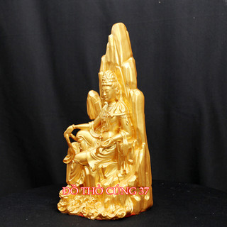 [ Cao 26 cm ] Tượng quan âm tự tại [ Bột đá + composite ]