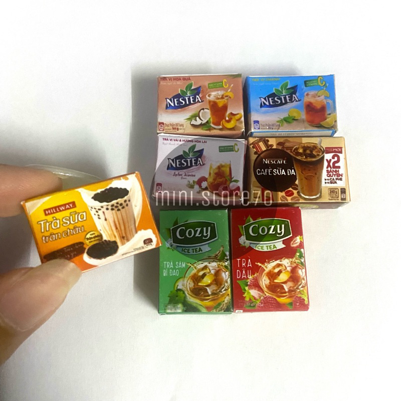 Mô hình đồ chơi các loại trà, cafe