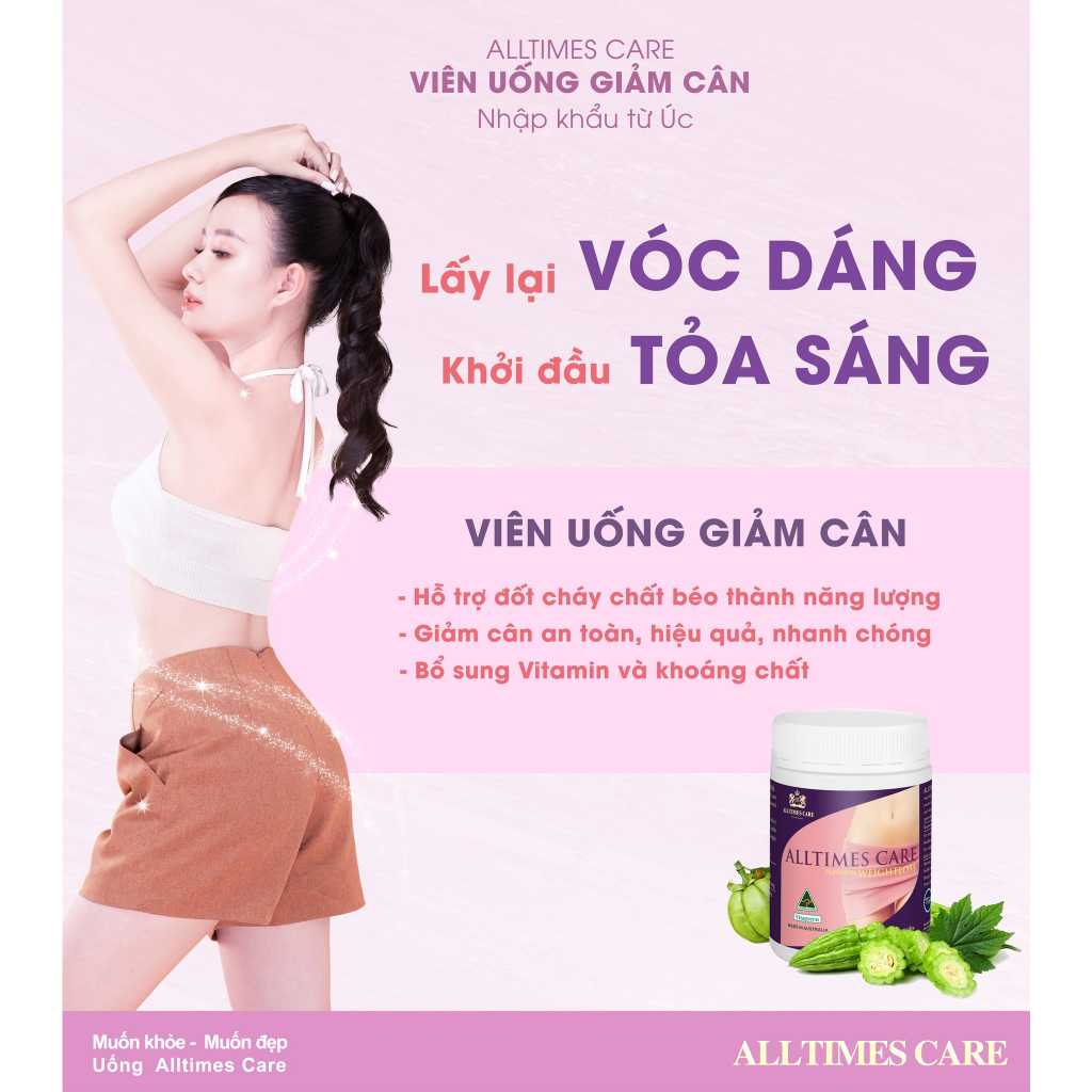 Viên uống giảm cân ALLTIMES CARE PLATINUM WEIGHTLOSS - Hộp 50 viên nhập khẩu Úc