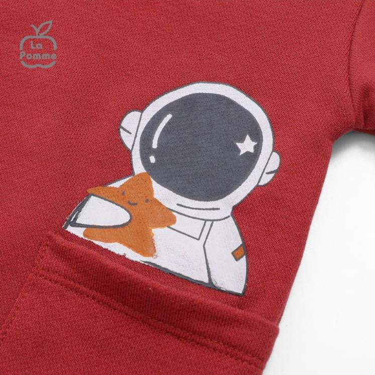 Bộ quần áo dài tay cho bé trai, bé gái LA POMME Spaceman & Stars 13025