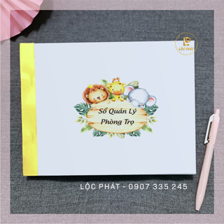 Mẫu mới sổ quản lý phòng trọ siêu xinh, .. kích thước A4