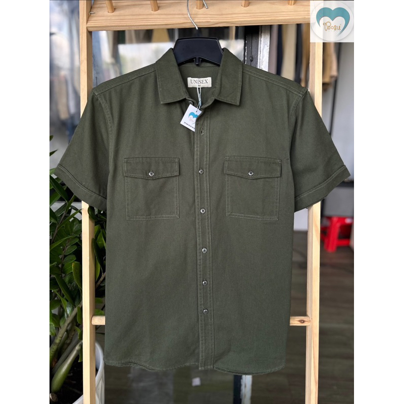 SƠ MI KAKI TAY NGẮN CHẤT VẢI MỊN, SIÊU ĐẸP