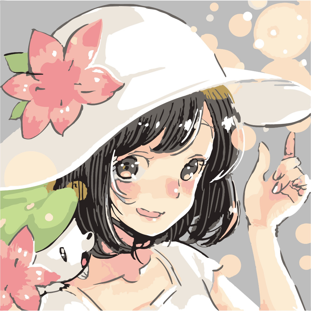 Tranh số hóa 20x20 tranh sơn dầu tô màu theo số nhân vật hoạt hình Butterfly Star