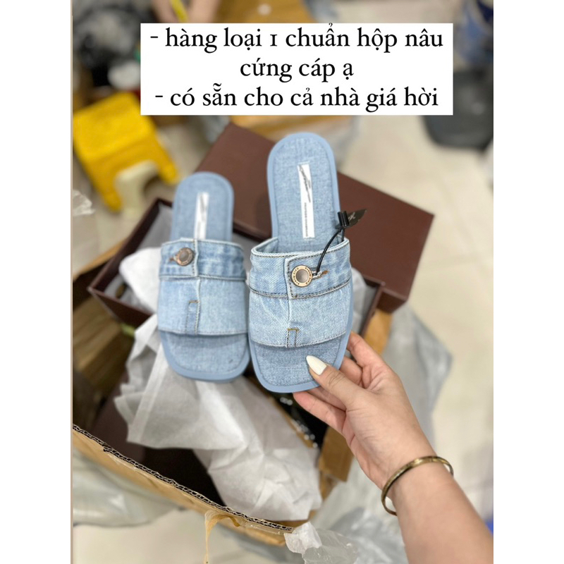 Dép lê vải bò
