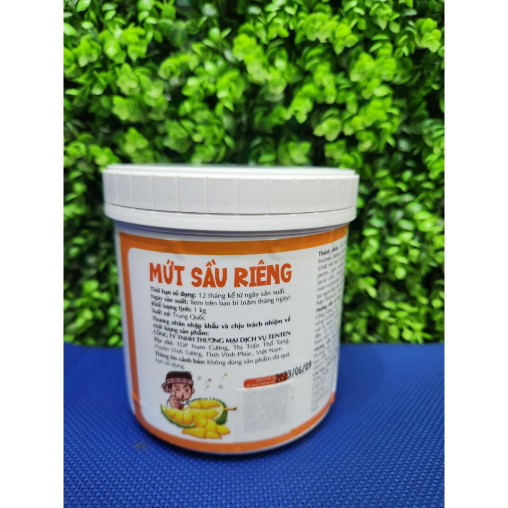 Mứt Sầu Riêng hộp 1kg - CHUYÊN DÙNG PHA CHẾ TRÀ SỮA, CAFE, TRÀ CHANH SẦU BAO NGON - tổng kho nguyên liệu