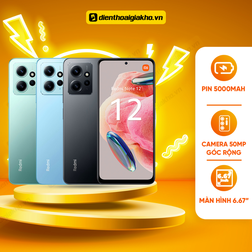 Điện Thoại Xiaomi Redmi Note 12 4G 4G/128GB - Bảo Hành 18 Tháng