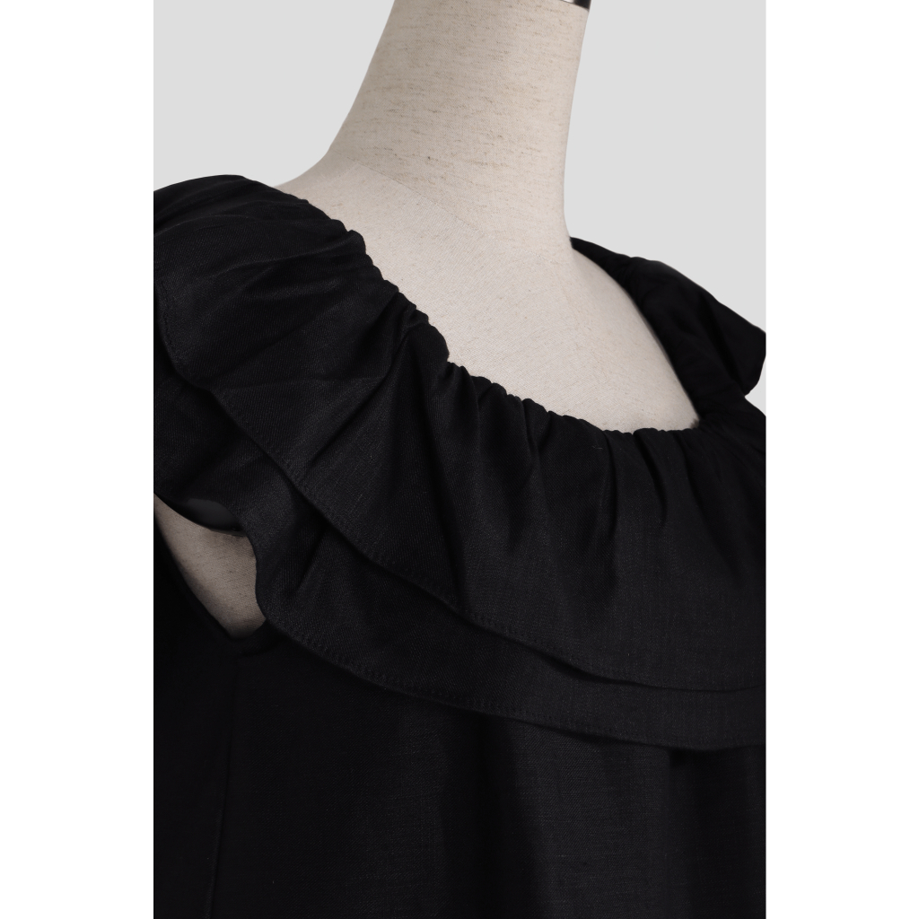 Set Chân Váy Midi Phối Áo Cổ Bèo E.studio