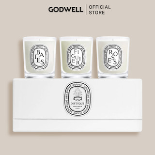 Bộ 3 nến thơm hương nước hoa diptyque set of small candles