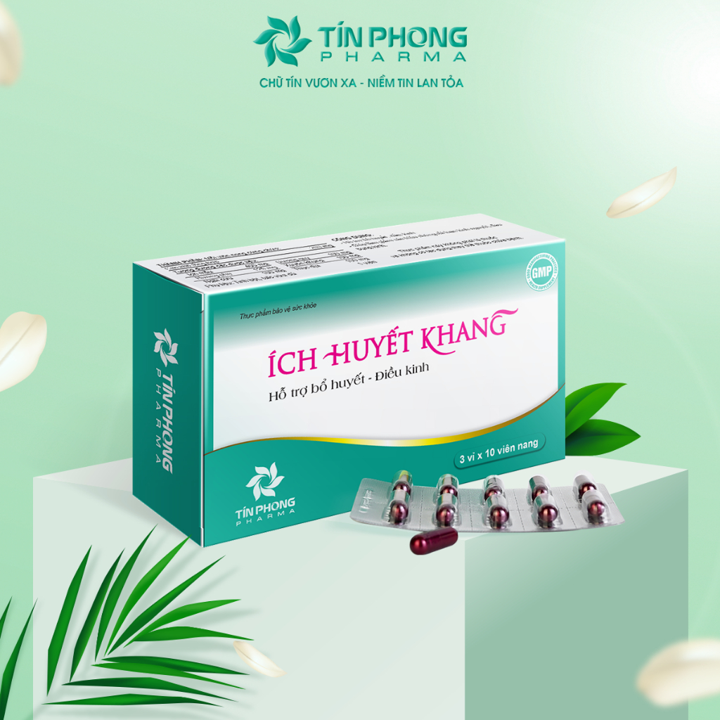 Viên Uống Ích Huyết Khang Hỗ Trợ Bổ Máu, Điều Hoà Kinh Nguyệt