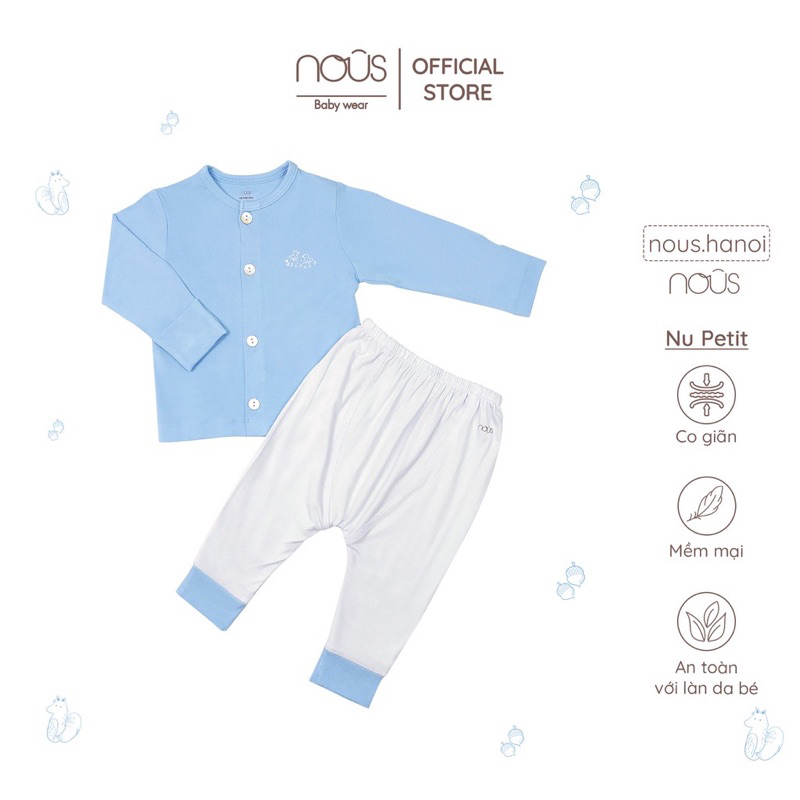 Set cài khuy thẳng dài Newborn Nous