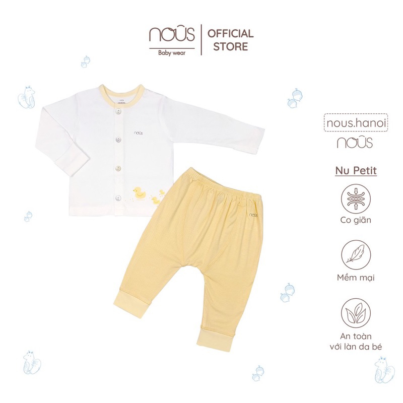 Set cài khuy thẳng dài Newborn Nous