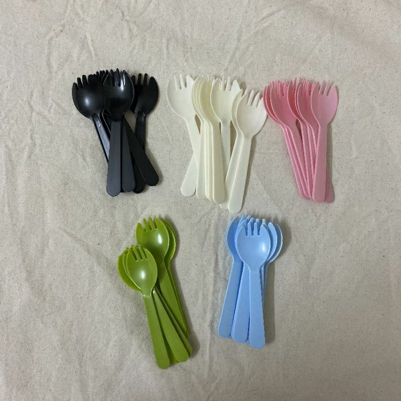 Set 50 nĩa nhựa,dĩa nhựa ăn bánh,ăn trái cây dễ thương nhiều màu