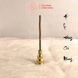 Đế cắm nhang vòng và nhang cây bằng đồng hình hồ lô - cửa hàng phật giáo thái linh