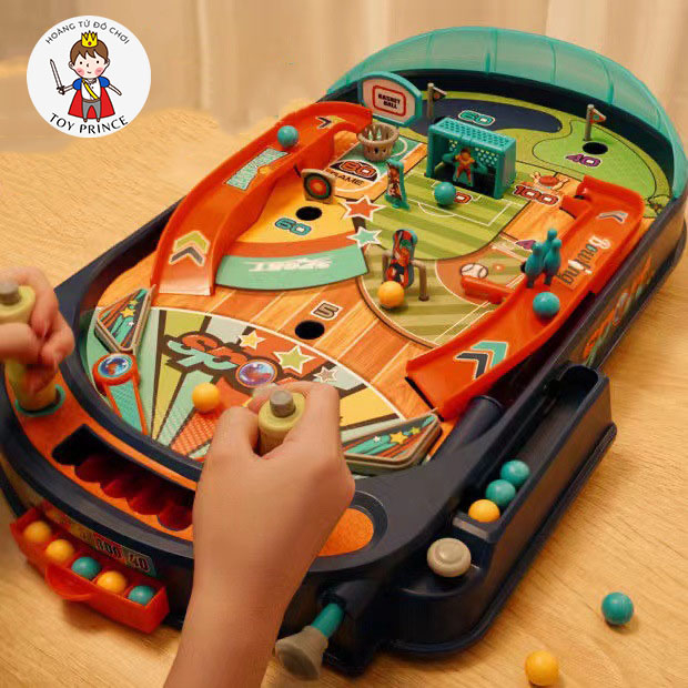 Bộ Đồ Chơi Máy Bắn Bi Lăn PINBALL Sân Thể Thao Đa Năng Bóng Đá/ Bóng Rổ/ Golf Kèm Hiệu Ứng Tính Điểm Đồ Chơi Giáo Dục