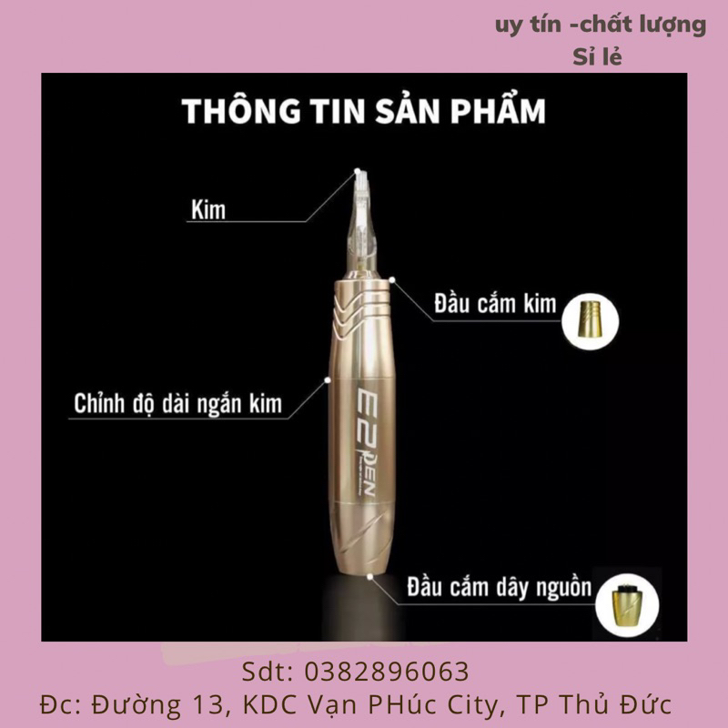 Máy Pen E2 Phun Xăm Môi Chính Hãng, Máy Pen Mini TATTOO Bảo Hành 6 Tháng