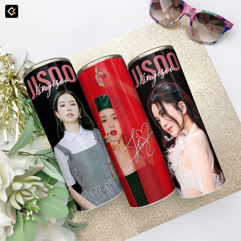 Bình Giữ Nhiệt BLACKPINK JISOO - Ly Giữ Nhiệt BLACKPINK JISOO-Bình Nước BLACKPINK JISOO-2 lớp thép không gỉ SUS304-600ml