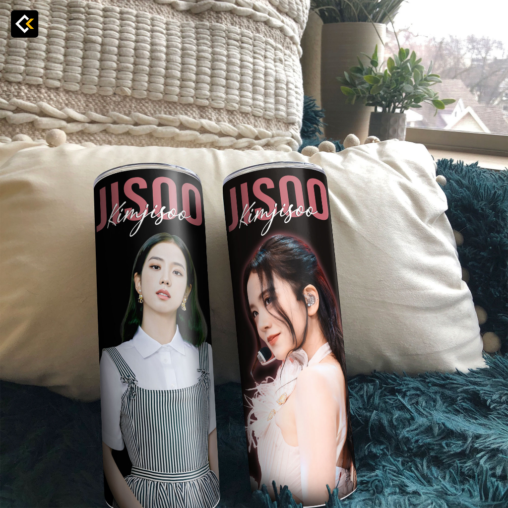 Bình Giữ Nhiệt BLACKPINK JISOO - Ly Giữ Nhiệt BLACKPINK JISOO-Bình Nước BLACKPINK JISOO-2 lớp thép không gỉ SUS304-600ml