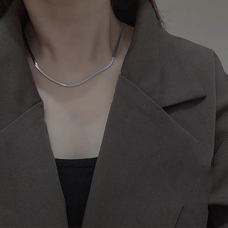 Dây chuyền nam sợi mì dẹp mãnh 4mm đẹp bảo hành không đen QCDCNAMi