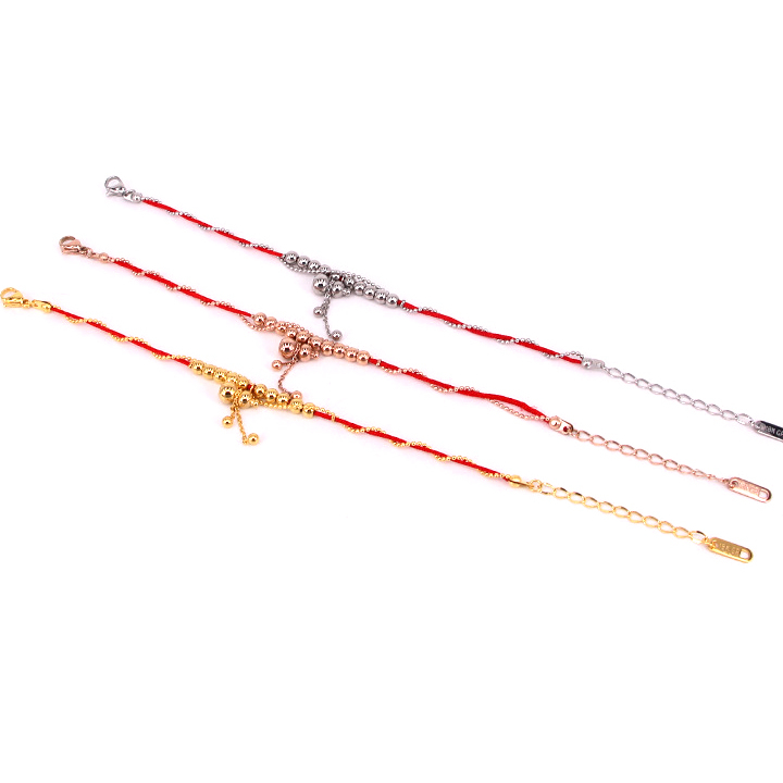 Lắc tay titan cao cấp chỉ đỏ may mắn hồ lô đẹp QCLTTT05